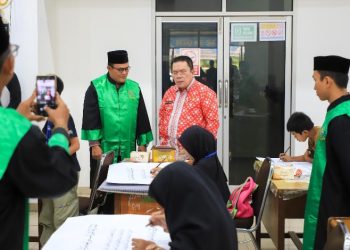 Wali Kota Pematangsiantar Wesly Silalahi, SH, MKn Meninjau Langsung Para Peserta Cabang Khattil Qur’an di Ajang MTQN Ke - 58 Tingkat Kota Pematangsiantar.