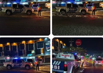Kanit Gakkum Sat Lantas Pimpin Blue Light Patrol Malam di Jalur Siantar–Parapat, Tegas Antisipasi Balap Liar & Begal.