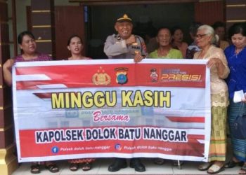 Minggu Kasih Polsek Dolok Batu Nanggar Beri Rasa Aman Jemaat Gereja di Sinaksak.