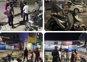 Antisipasi Guantibmas, Polres Pematangsiantar Laksanakan KRYD & Tiga Sepedamotor Knalpot Brong Diamankan.