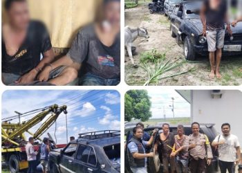 Masyarakat Hubungi 110, Polsek Dolok Batu Nanggar & Unit Jatanras Polres Simalungun Sigap Bekuk Dua Pencuri Anak Lembu Yang Kabur Pakai Mobil Sedan.