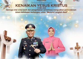 Kapolres Simalungun AKBP Marganda Aritonang Beserta Staf & Bhayangkari Sampaikan Ucapan Selamat Kenaikan Yesus Kristus, Tegaskan Komitmen Polri Humanis dan Berintegritas.