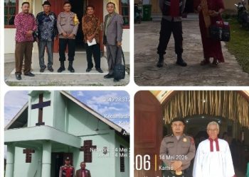 Polsek Dolok Pardamean Maksimalkan Pengamanan Kenaikan Isa Almasih, Ribuan Jemaat Beribadah Aman & Khidmat.
