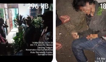 Polsek Siantar Martoba Amankan Terduga Pelaku Pencurian di Jalan Tanjung Tongah.