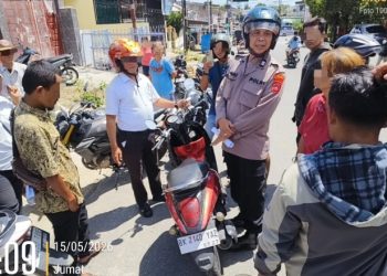 Tanggapi laporan 110, Polsek Siantar Utara Cek TKP Keributan di Jalan Bali.