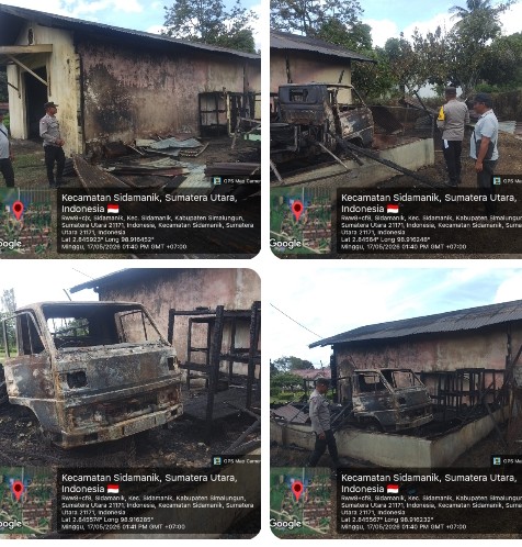 Respons Cepat Polres Simalungun Tangani Kebakaran Gudang B3 PPTK, Satu Unit Truk Colt Diesel Hangus Terbakar — Tidak Ada Korban Jiwa.
