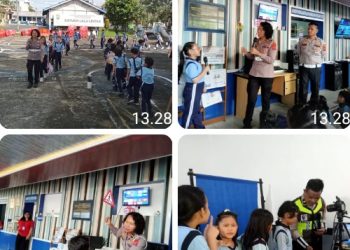 Polantas Menyapa, Sat Lantas Polres Pematangsiantar Edukasi Siswa Siswi SD Pentingnya Disiplin Berlalu Lintas Sejak Usia Dini.