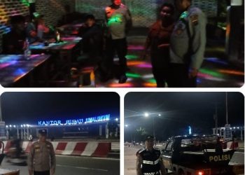 Kapolsek Raya Pimpin Patroli Malam Antisipasi Balap Liar & Gangguan Kamtibmas.