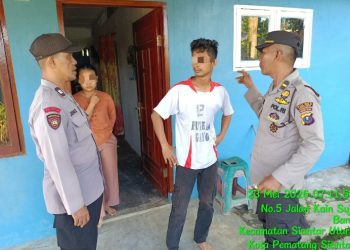 Polsek Siantar Utara Respon, Cek TKP Keributan di Jalan Kain Sutera.
