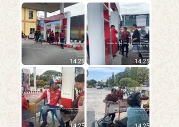 Sat Samapta Polres Pematangsiantar Patroli R4 di SPBU Antisipasi Guantibmas.