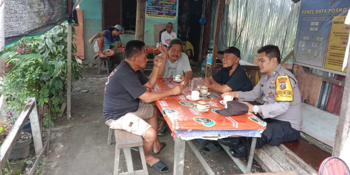 Polsek Siantar Barat Rutin Patroli Kampung Bebas Dari Narkoba.