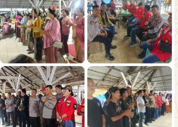 Di Tengah Guyuran Hujan, Kapolsek Silou Kahean Ikut Tor-Tor Adat di Pesta Pernikahan Tokoh Masyarakat, Ini Pesannya.
