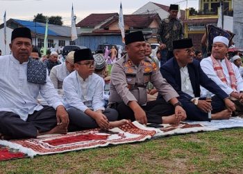 Kapolres Simalungun Sholat Idul Adha Bersama Forkopimda, Wujud Nyata Sinergitas TNI-Polri & Pemerintah Daerah.