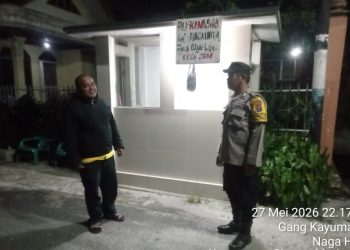 Bhabinkamtibmas Polsek Siantar Marihat Laksanakan SALING di Pos Kamling Naga Huta.