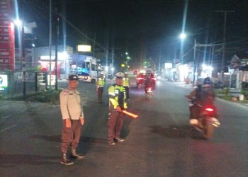 Sat Lantas Polres Pematangsiantar Respon Cepat Urai Kemacetan Didepan SPBU Jalan D.I. Panjaitan.