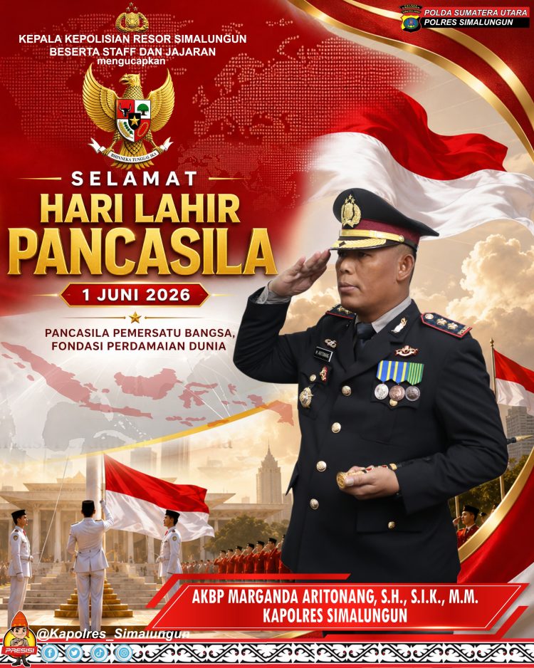 Polres Simalungun Rayakan Hari Lahir Pancasila : Wujud Nyata Polri Berintegritas & Humanis Dalam Melayani Masyarakat.