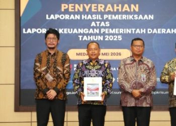 Ketua DPRD Kota Pematangsiantar Timbul Lingga, SH Terima Hasil LKPD TA 2025 Oleh BPK RI Perwakilan ProvSu.
