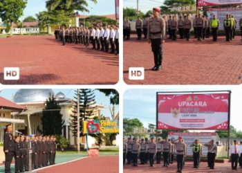 Kapolres Simalungun Pimpin Langsung Upacara Hari Lahir Pancasila di Mako Polres : Jadikan Pancasila Pedoman Hidup Dalam Setiap Pengabdian.