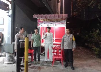 Polsek Siantar Timur Laksanakan SALING di Pos Satkamling SBC, Himbau Kamtibmas.