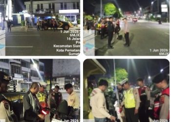 Polres Pematangsiantar Laksanakan KRYD Pastikan Situasi Kamtibmas Diwilkumnya Aman & Kondusif.