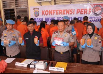 Polres Pematangsiantar Konferensi Pers Hasil Akhir Ops Antik Toba Tahun 2026.