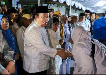 Wali Kota Pematangsiantar Wesly Silalahi, SH, MKn Sambut Kepulangan Jamaah haji/hajjah Kota Pematangsiantar Tahun 1447 H/2026 M.