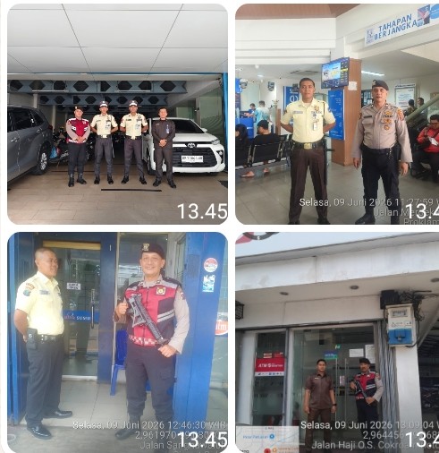 Sat Samapta Polres Pematangsiantar Pengamanan Objek Vital Antisipasi Guantibmas.