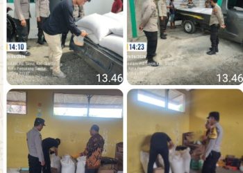 Polsek Siantar Martoba Dampingi Penjualan Jagung Petani Binaan ke Bulog Cabang Pematangsiantar.