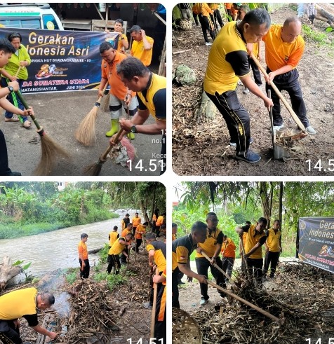 Polres Pematangsiantar Gelar Bhakti Religis Gerakan Indonesia Asri Sambut HUT Bhayangkara Ke - 80 Tahun 2026.