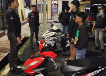 Antisipasi Guantibmas Polres Pematangsiantar Amankan Tiga Sepedamotor Knalpot Brong.