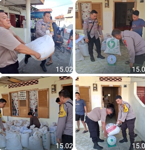 Polsek Siantar Selatan Dampingi Penjualan Hasil Panen Jagung Petani Binaan Ke Bulog.