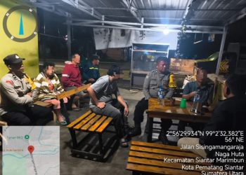 Respon Laporan CC 110 Polsek Siantar Marihat Cek TKP Keributan.