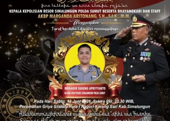 Polres Simalungun Berduka : Selamat Jalan Brigadir Sugeng Aprianto, Pengabdianmu Akan Selalu Dikenang.