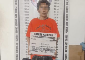 Pemilik Ganja 12,36 Gram Berhasil Diamankan Polres Pematangsiantar di jalan Merbou.