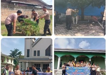 HUT Bhayangkara Ke - 80, Kapolsek Tanah Jawa Gelar Bakti Religi di Masjid & Gereja Sebagai Simbol Toleransi.