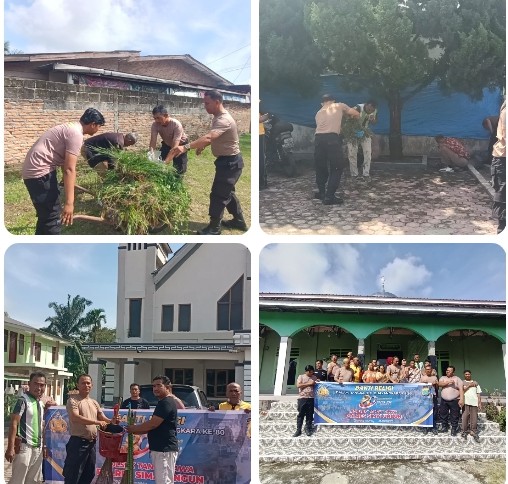 HUT Bhayangkara Ke - 80, Kapolsek Tanah Jawa Gelar Bakti Religi di Masjid & Gereja Sebagai Simbol Toleransi.
