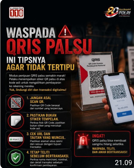 Polres Simalungun Imbau Warga Teliti Sebelum Scan QRIS, Waspadai Modus Penipuan Transaksi Digital.