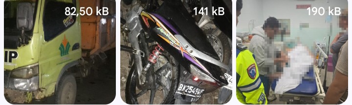 Unit Gakkum Sat Lantas Polres Pematangsiantar Cek TKP Laka Lantas di Jalan Besar Sidamanik.