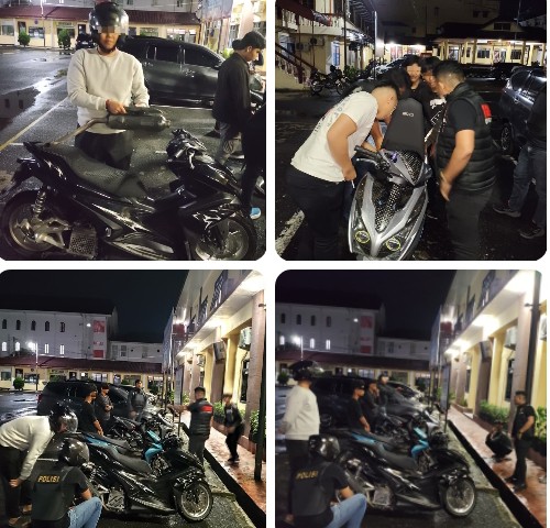 Saat Patroli, Polres Pematangsiantar Amankan Tiga Sepedamotor Knalpot Brong.