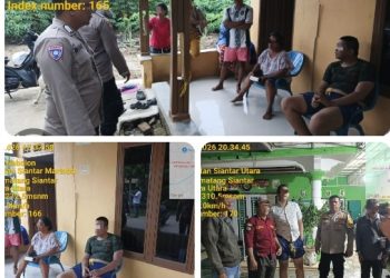 Polsek Siantar Martoba Respon Cepat Amankan Pria Diduga ODGJ Mengamuk di Simpang Karangsari.