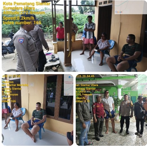 Polsek Siantar Martoba Respon Cepat Amankan Pria Diduga ODGJ Mengamuk di Simpang Karangsari.