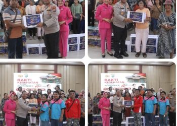 Sambut Hut Bhayangkara Ke - 80, Polres Simalungun Gelar Bakti Kesehatan & Bakti Sosial Untuk 200 Warga.