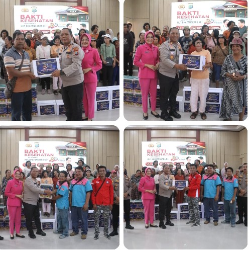 Sambut Hut Bhayangkara Ke - 80, Polres Simalungun Gelar Bakti Kesehatan & Bakti Sosial Untuk 200 Warga.
