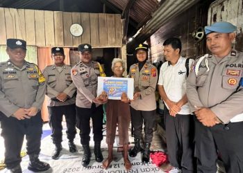 Sambut HUT Bhayangkara Ke - 80, Polsek Siantar Selatan Berikan Bansos Kepada Lansia.