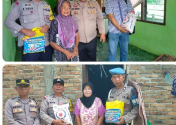 Sambut HUT Bhayangkara Ke - 80, Polsek Sianțar Martoba Berikan Bansos Kepada Warga Membutuhkan.