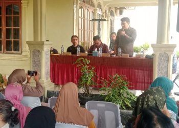 Anggota DPRD Kota Pematangsiantar Aprial Ginting Menyampaikan Kata Sambutan.