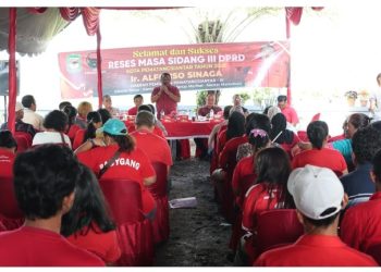 Reses Alfonso Sinaga Serap Aspirasi Warga Siantar Marimbun.