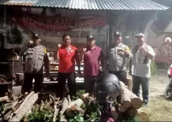 Laksanakan Saling, Polsek Siantar Marihat Himbau Petugas Jaga Pos Kamling.