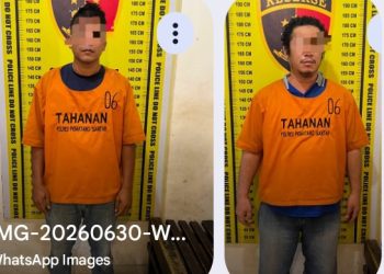 Polres Pematangsianțar Berhasil Amankan Dua Penadah Emas Batangan Curian di Madina.
