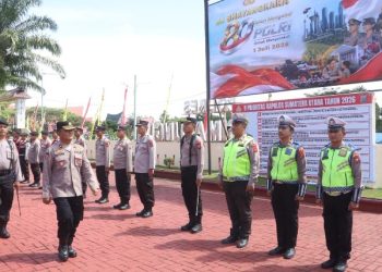 Kabag SDM Polres Simalungun KOMPOL Manaek Sahala Ritonga Pimpin Gladi Bersih HUT Bhayangkara Ke - 80, Wujud Kesiapan Polri Hadir Melayani Masyarakat.